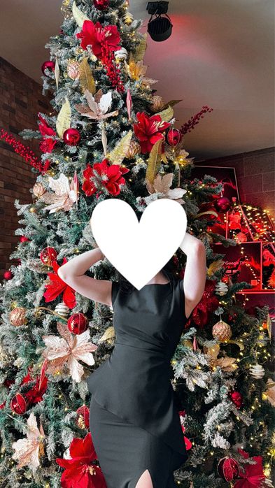 Длинное черное вечернее платье