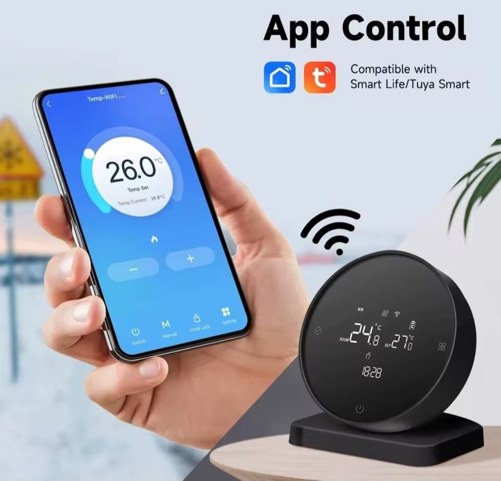 Nou Sigilat Negru Termostat Centrala Wirreles WiFi Smart