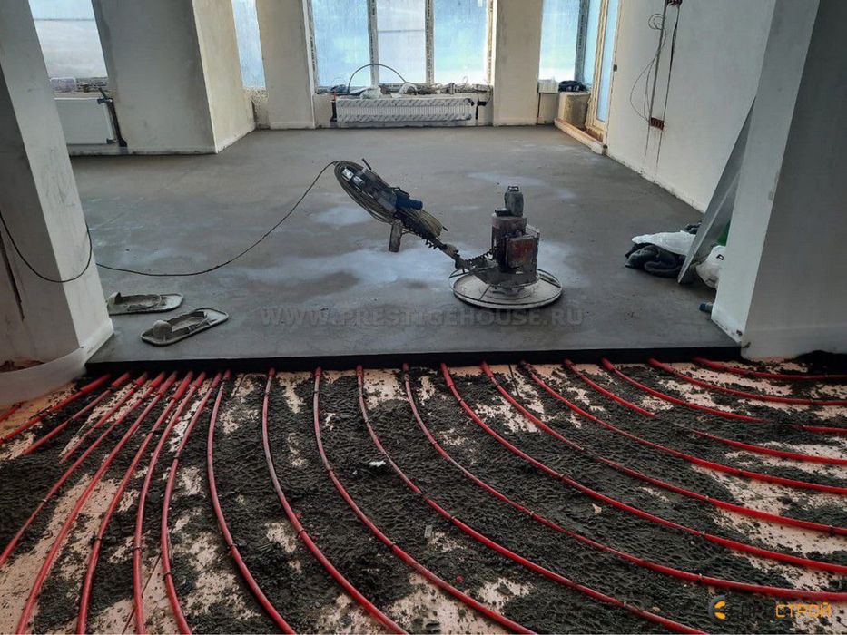 Сухой стяжка yarim quruq styajka