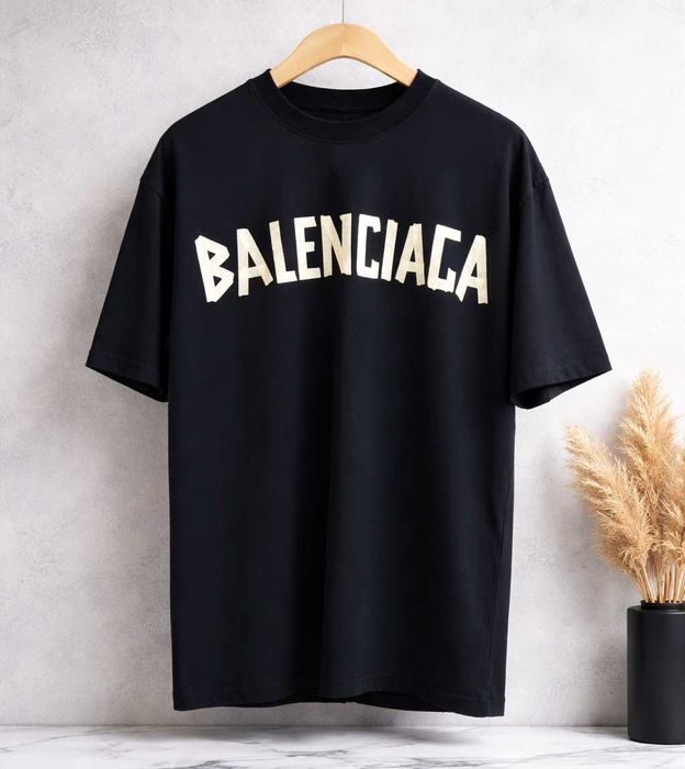NEW 2026! ОВЪРСАЙЗ тениски с BALENCIAGA принт, 6 цвята! Или поръчай с ТВОЯ идея!