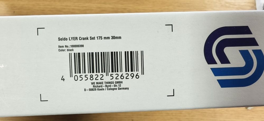 НОВО Курбели SEIDO Lyer Crank Set 165,170,172.5,175 mm ос 30мм