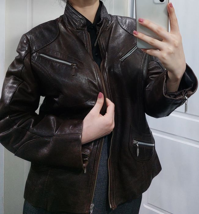 Натуральная кожа куртка, фото реал