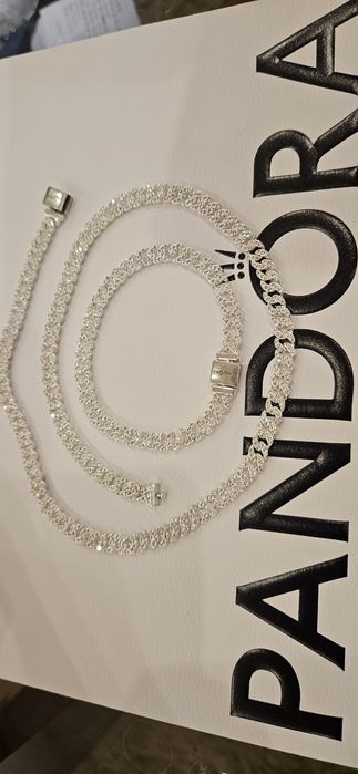 Set lant si bratara Pandora argint