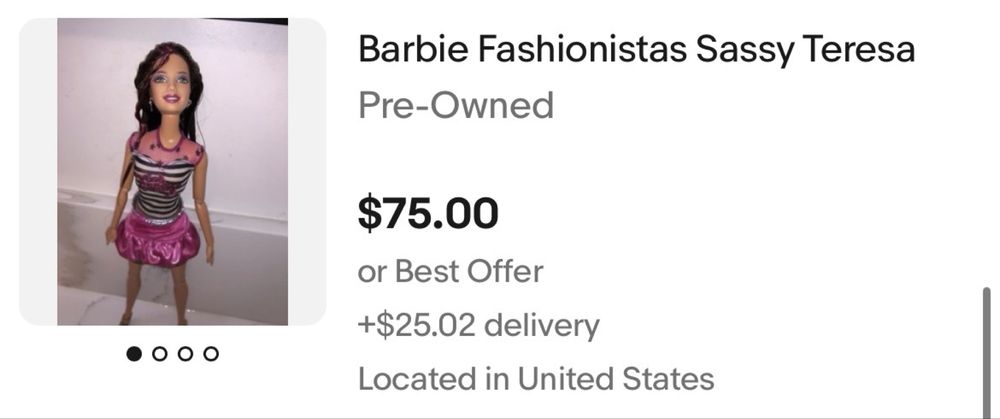 Кукла Барбие Barbie Fashionistas Sassy 2009