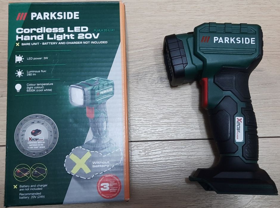 Lanterna-Lampa Parkside, cu LED  6500 k, flux 280 lm, 3 w, 20 V x Team