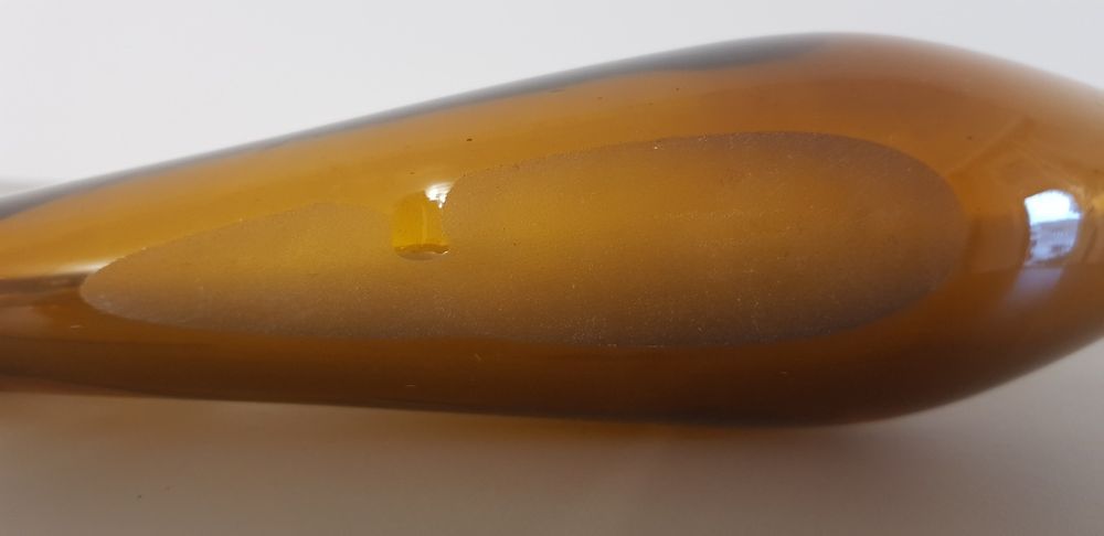 Риба-ваза от кафяво стъкло