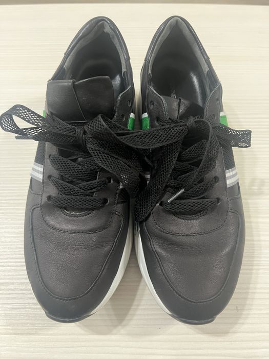 Sneakers premium Kennel & Schmenger piele naturală negri, mărimea 39