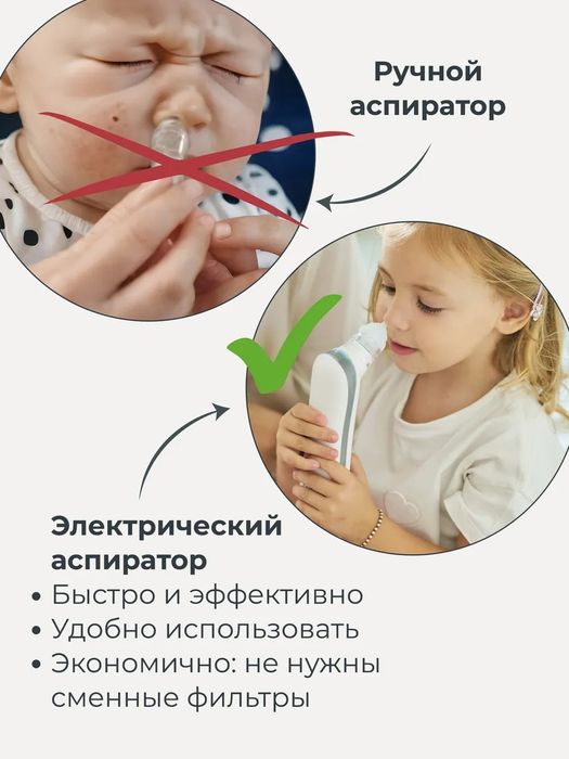 Аспиратор назальный для новорожденных для детей электрический