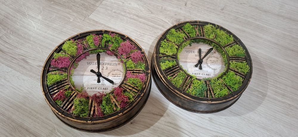 Промо цена! Стенен часовник със скандинавски мъх