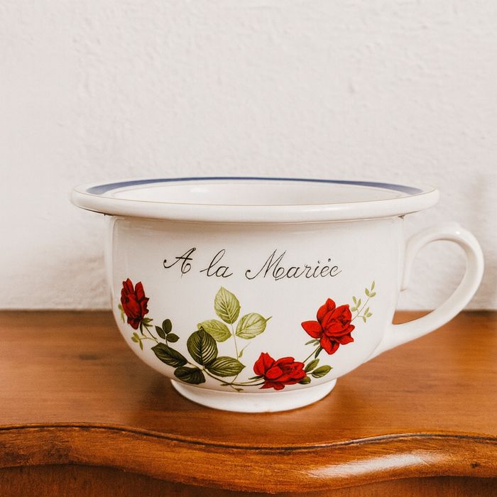 Френски порцеланов нощен съд À la Mariée Sarreguemines 1900 г