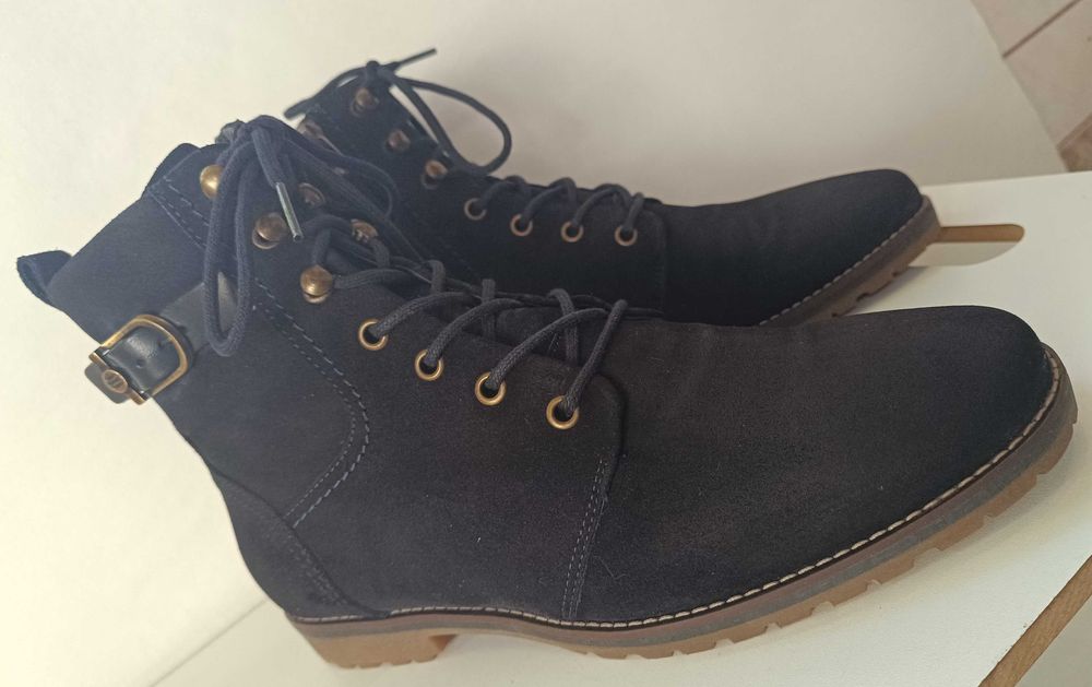 Ghete lace up 39.5 40 suede Tommy Hilfiger piele naturala moale