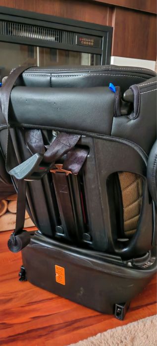 Scaun auto copii KikkaBoo ISOFIX, gri-negru