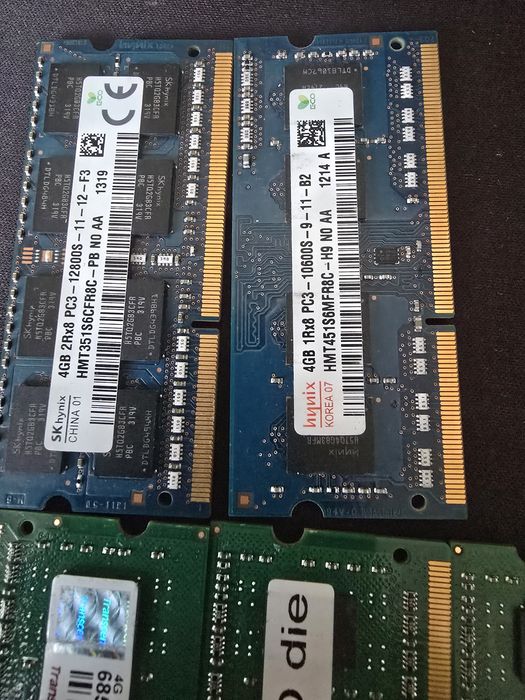Лот RAM памет за лаптоп DDR3 (10x4GB) + Бонус (6x2GB)
Описание: