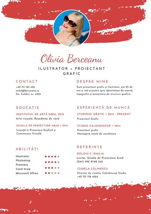 CV(Curriculum vitae) profesional.