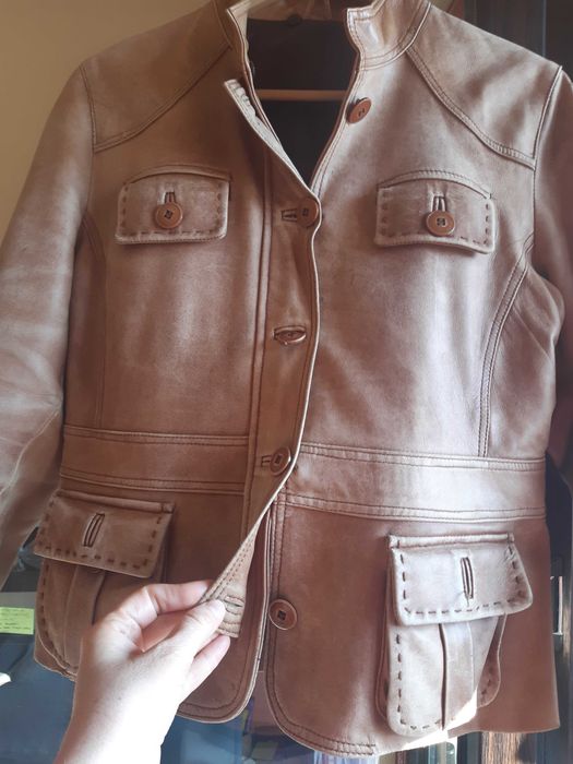 Дамско кожено яке телешкакожа