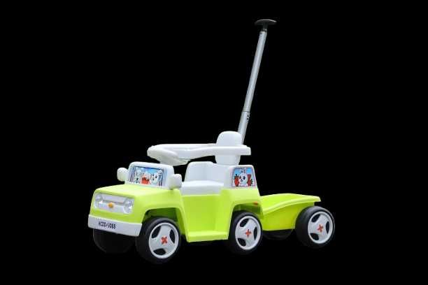 Masinuta 4 in 1 Kinderauto BJHC3088B 2x 30W 6V, RC si remorca #Green