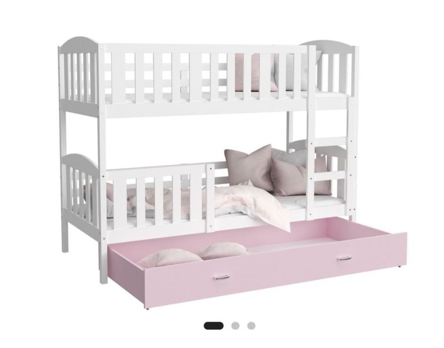 Pat lemn supraetajat copii+saltele cocos