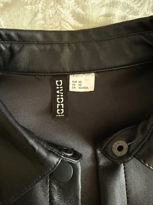 Кожена черна риза H&M