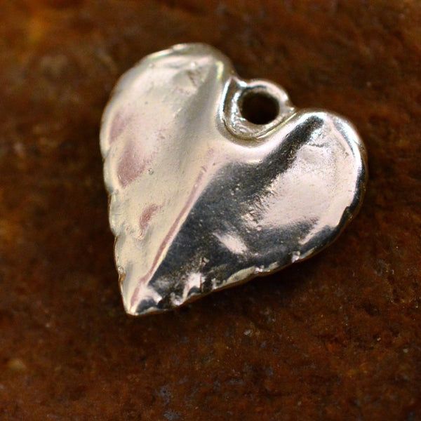 Сребърен медальон 925 със златен акцент – Сърце с ангелски крила