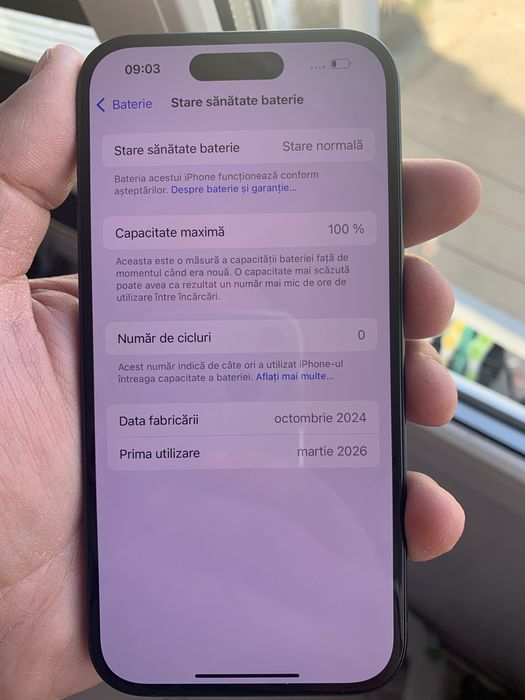 Iphone 15 black 128gb NOU 0 incarcari