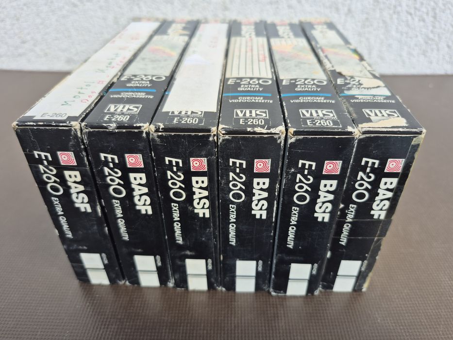 Vând Lot casete video VHS originale Basf, Emtec,PDM de 260 minute colectie de filme diferite genuri