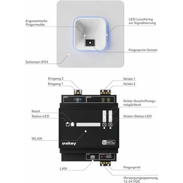 EKEY xLine 203706 Комплект за пръстови отпечатъци