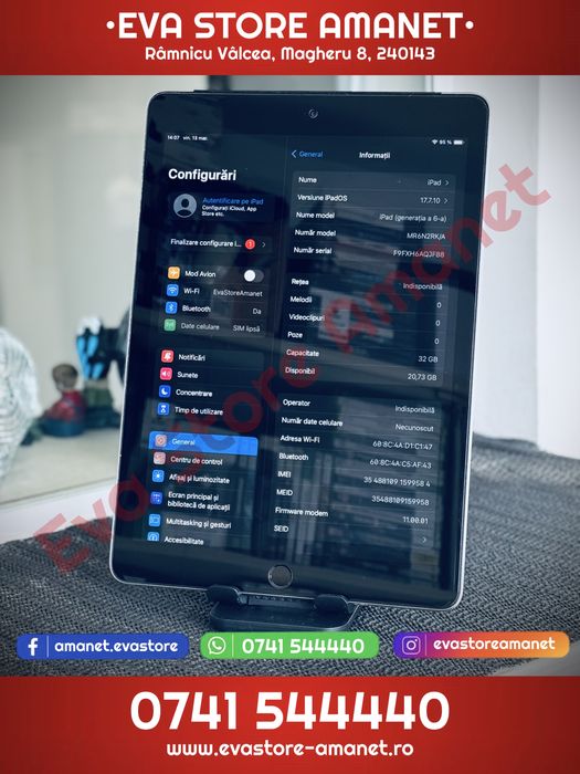 Apple iPad 6th Gen Silver 32GB WiFi + Cellular Neverlocked