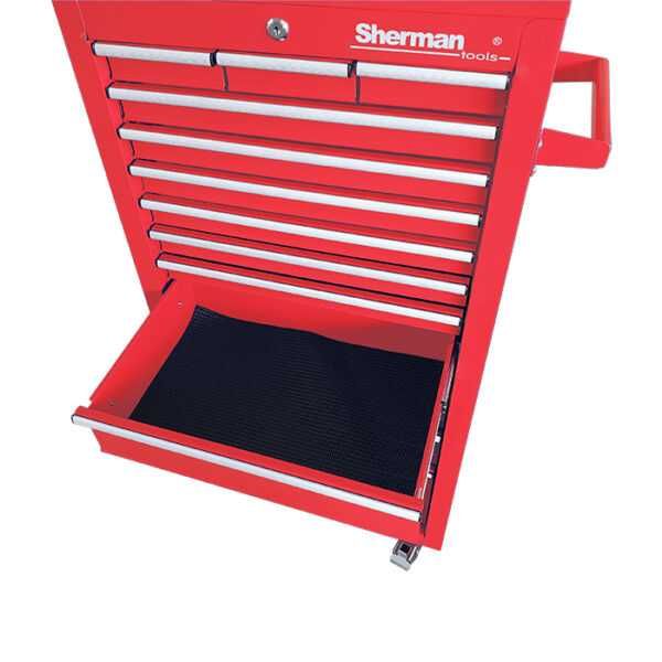 Dulap scule 13 sertare din oțel, roți, cheie