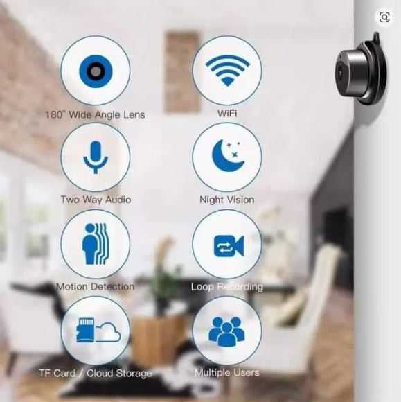Mini Camera de supraveghere, Wireless, Night Vision, Motion Detection