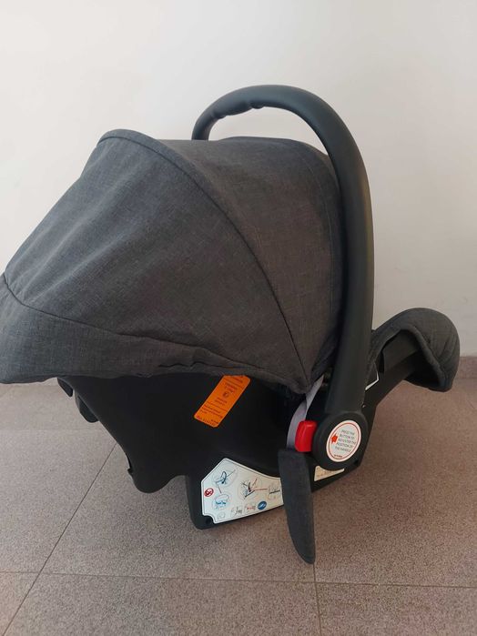 Детско столче - кошница за кола Veyron MONI - тъмно сив