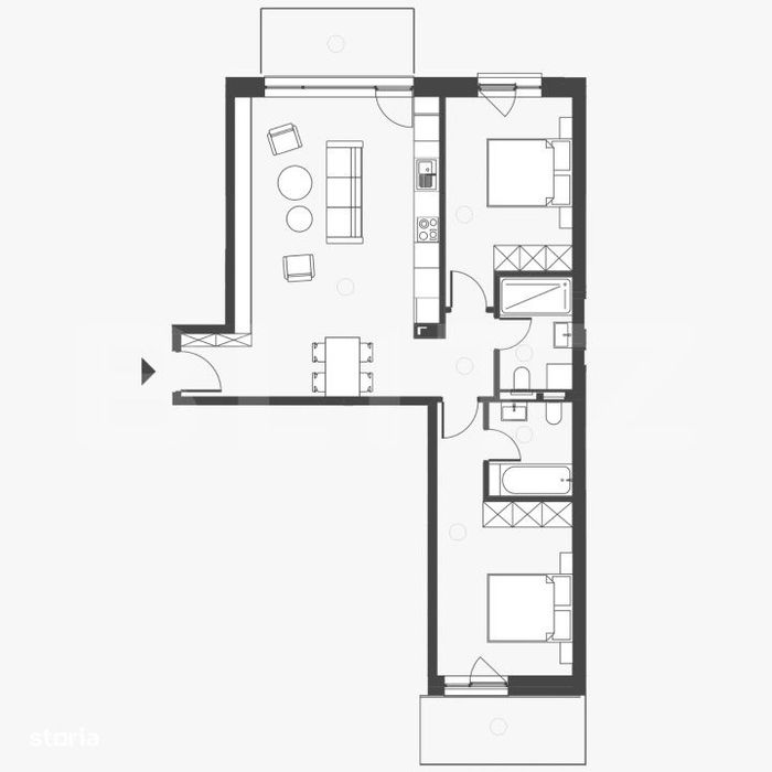 Comision 0 ! Somesului 15, Apartament 3 camere, Semicentral, 2 bai, 77