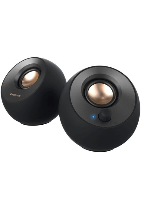 Boxe Creative Pebble v2, 2.0, 8W RMS, USB-C/A & 3.5mm jack, Negru