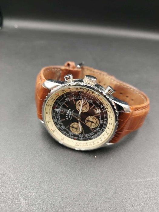 Hope Amanet P5-Men's Vintage Rotary Aquaspeed Chronograph Black Dial GS00018/03