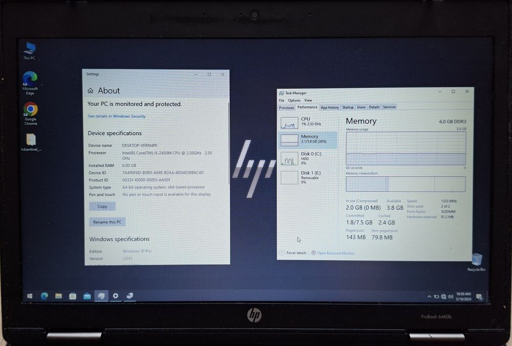 14' HP Probook 6460p Intel Core i5-2450M/6GB/500GB/HD 3000