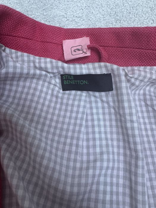 Sacou Benetton,100% in,fucsia,stare impecabilă