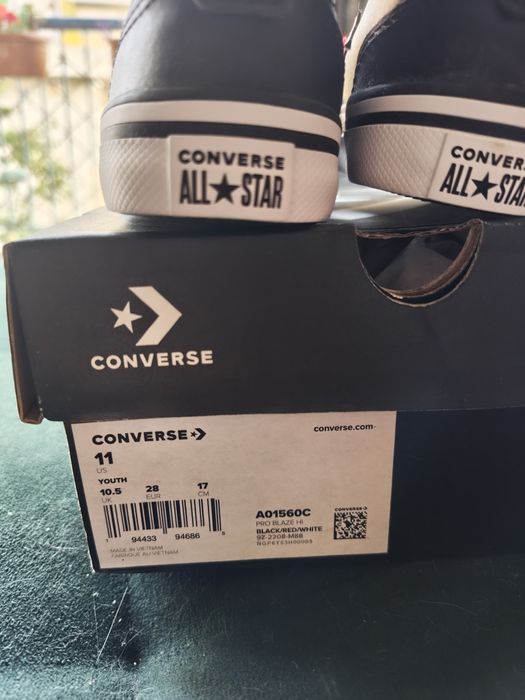 Детски обувки Converse за момче, 28 размер, чисто нови от САЩ!