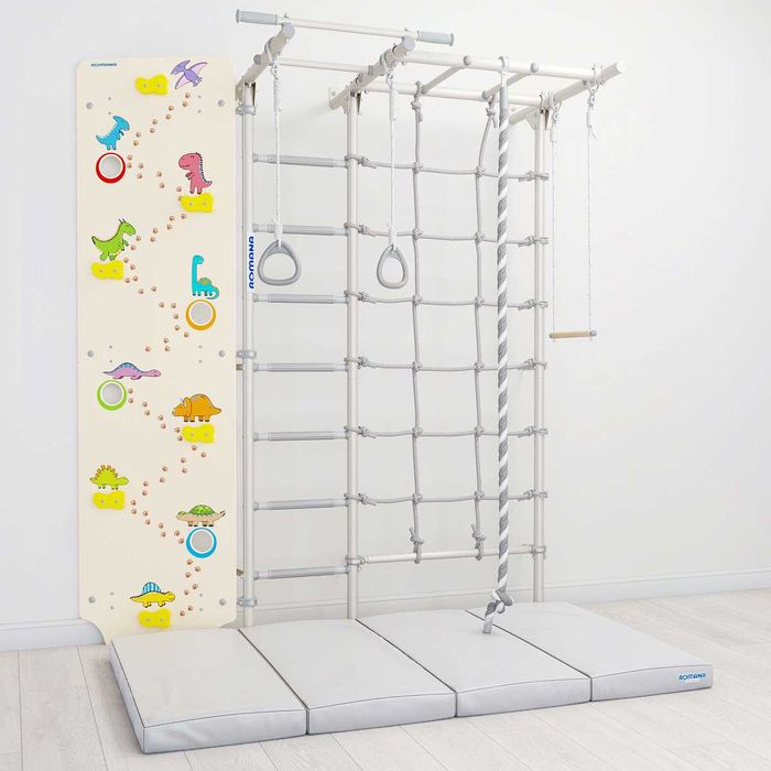 Шведская стенка Romana S7 + скалодром + мат 200х100х6 см