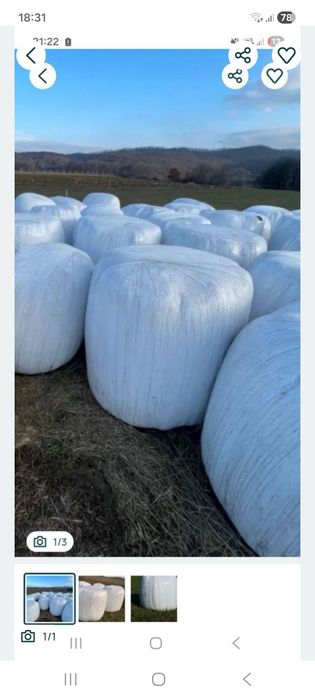 Vand baloții lucernă si făn