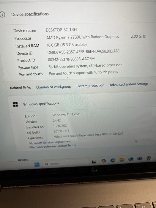 Laptop HP Envy X360, 480GB, AMD Ryzen 7 ,7730U,16gb RAM