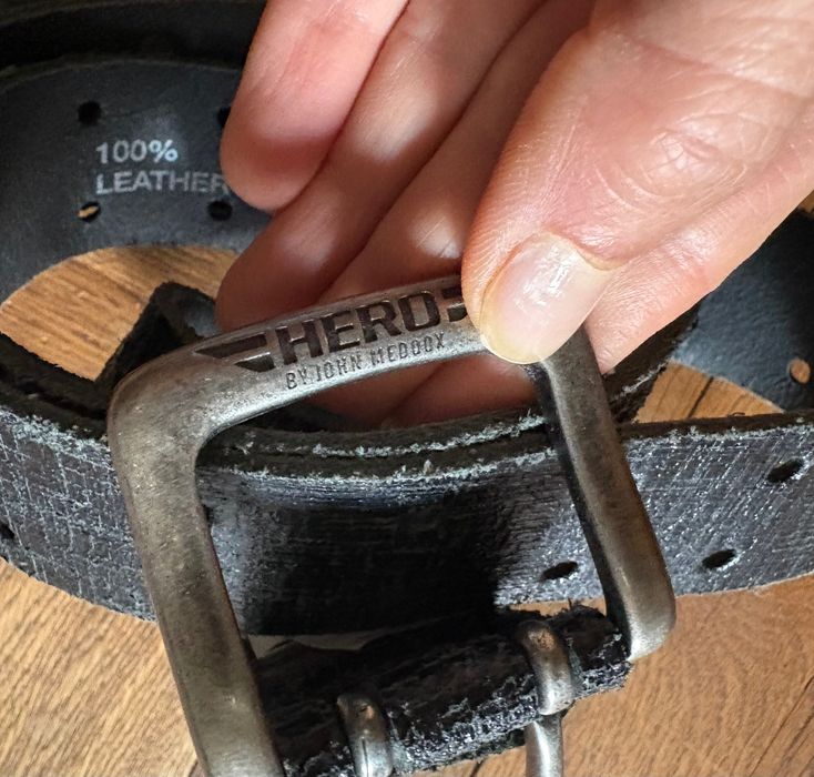 Curea 100% piele neagră Hero