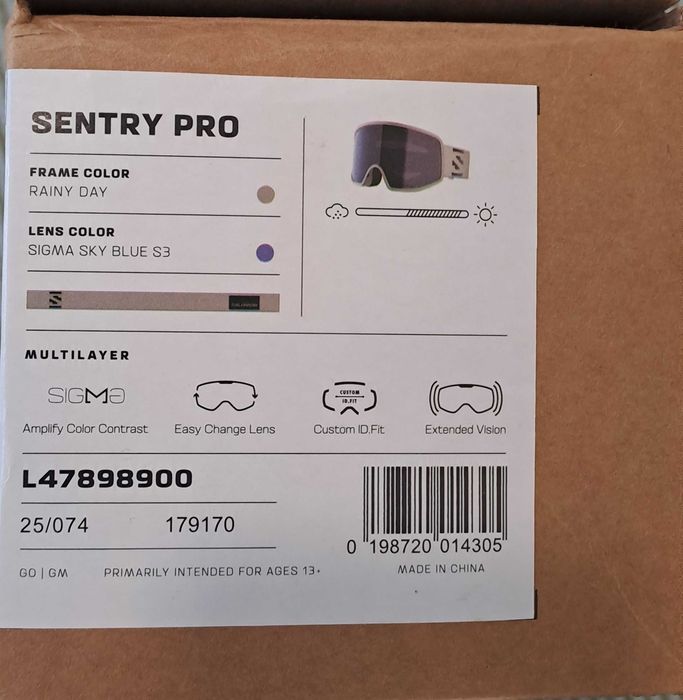 Ски Очила Salomon Goggles Sentry Pro Sigma Rainyday/Sb