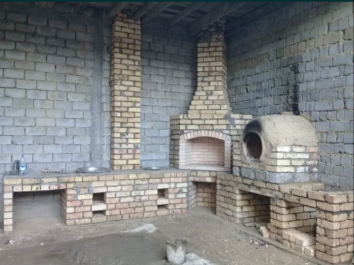 Barbekyu qozon ochoq tandirva kaminni pech quramza