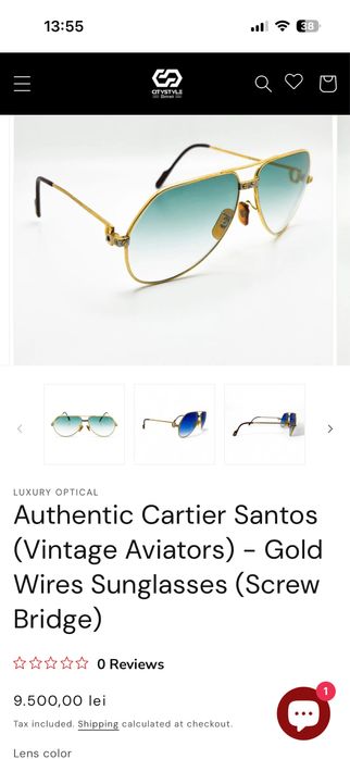 Ochelari Cartier Santos Vendome vintage anii 80’