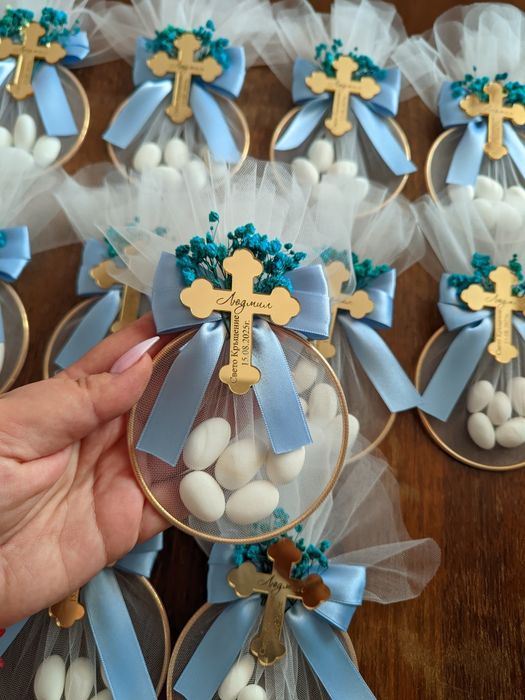 Подаръци за гости кръщене, захаросан бадем