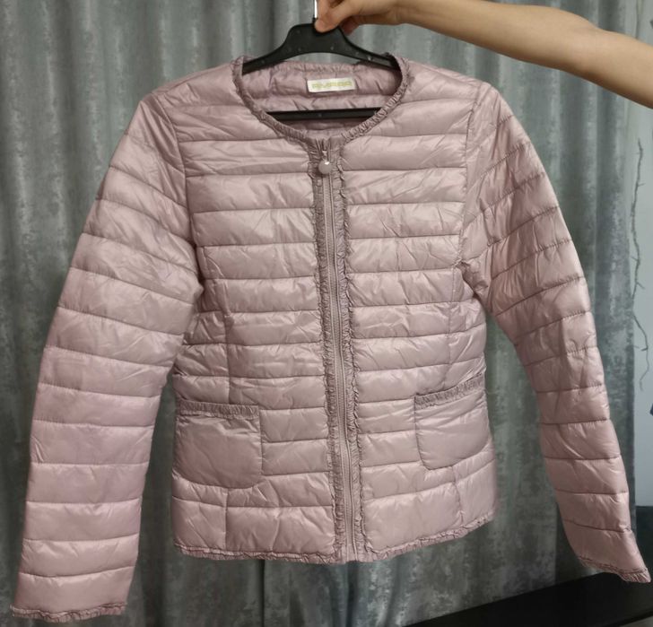 Geaca femei, culoare roz pudrat, marime L-XL