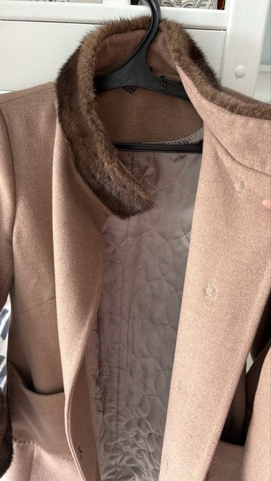 Пальто с норковым воротником