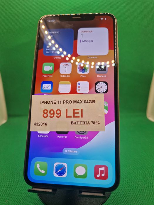 Iphone 11 pro max 64gb 78% bat•Amanet Lazar Crangasi•43201