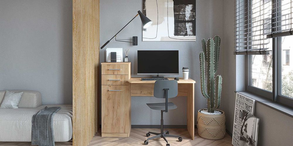 Ново! Бюро Компанит Пи-Пи-3 (дъб крафт златен)