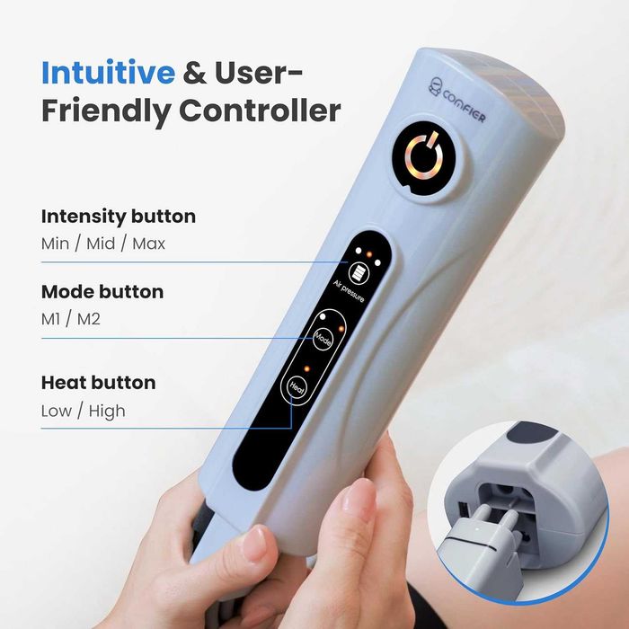 Масажор за крака COMFIER с топлина и компресия, 3 интензитета, 2 режима