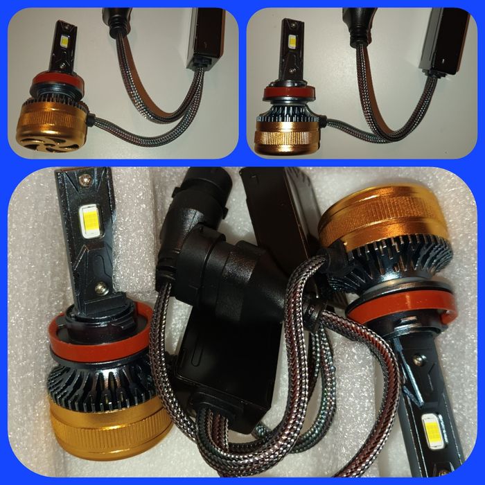 Becuri LED H8 H9 H11  Canbus 12V-24V 60000LM set 2buc